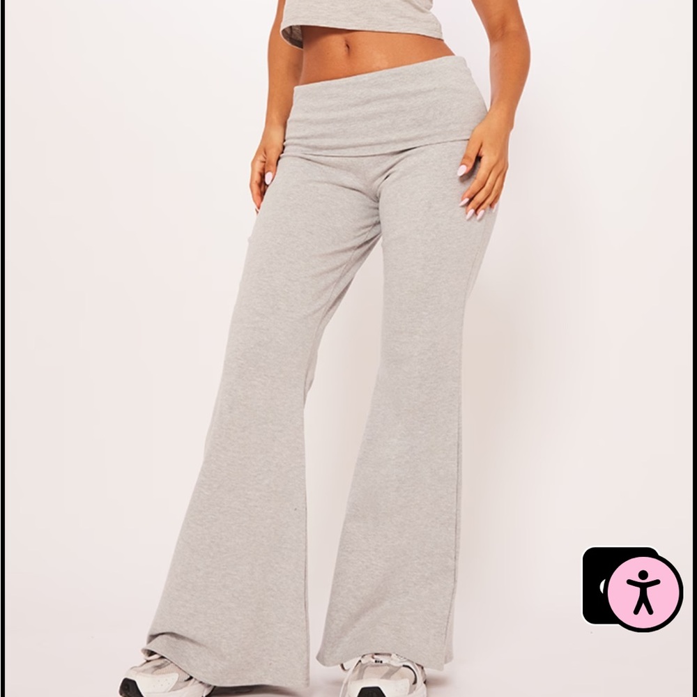Pretty little thing grey fold over yoga pants